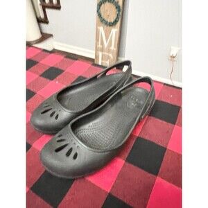 Crocs Kadee Ballet Flats Slip On Black Closed Toe Comfort Shoes Size 7